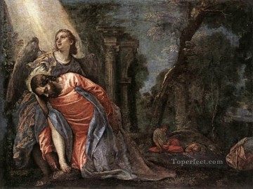 天使に支えられた園のキリスト ルネサンス パオロ・ヴェロネーゼ Oil Paintings